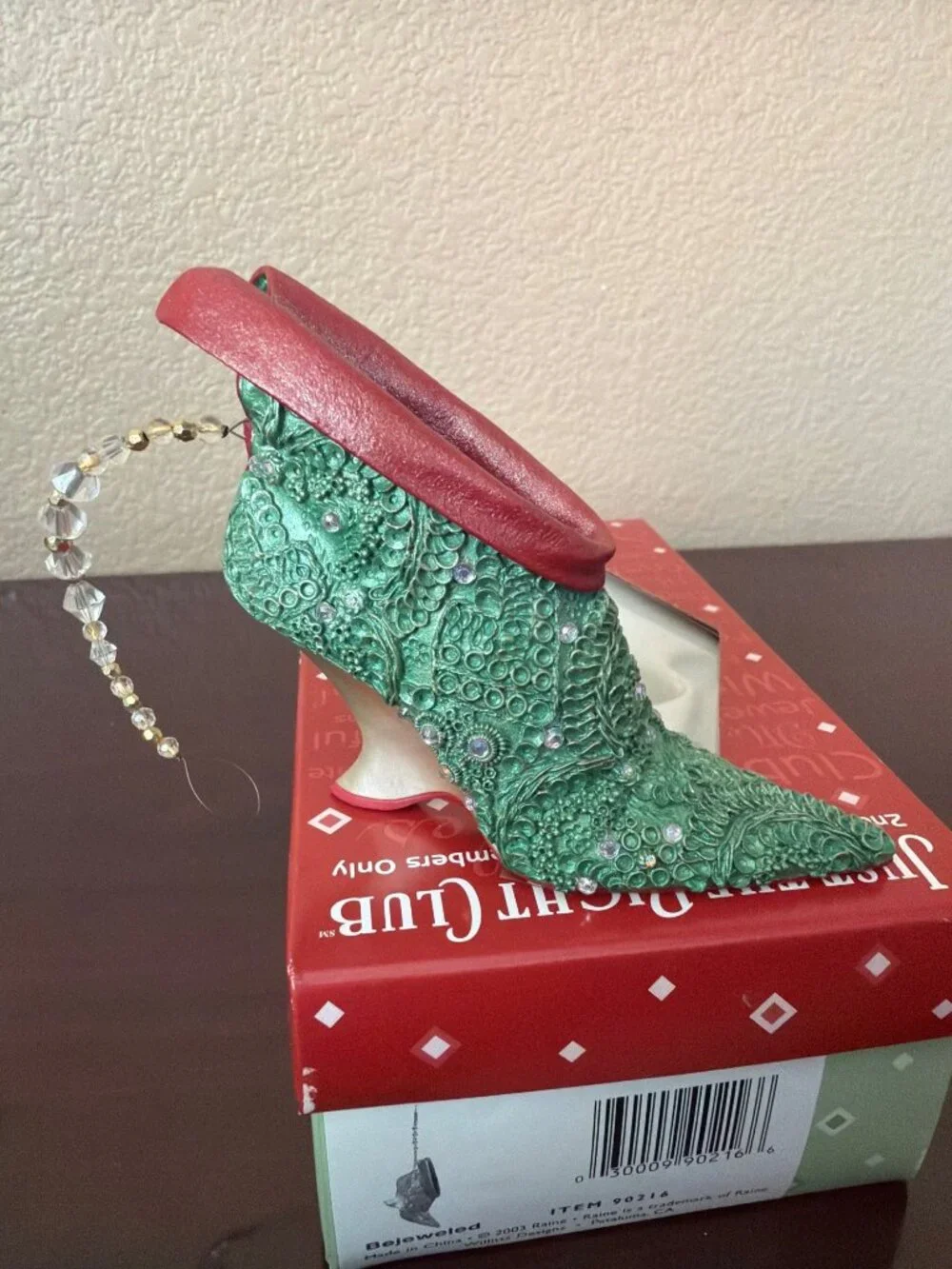 Just the Right Shoe Raine 2003/2004 Club Ornaments Bejeweled Fantasia Christmas